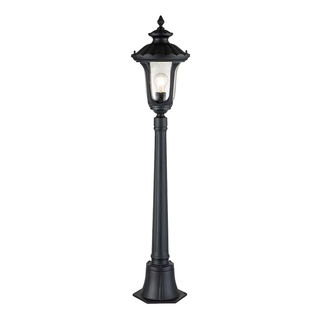 Luminaire Extérieur Jardin Noir - Lanterne Sur Poteau - IP54 - Ampoule E27 Max 20W (non Incluse) - Pour Allées, Terrasses
