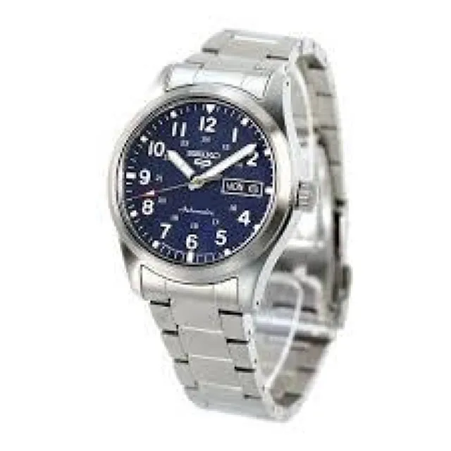 SEIKO 5 Sports SRPG29K1 Day Date Automatic Blue Dial 34J Mens Watch Excellent