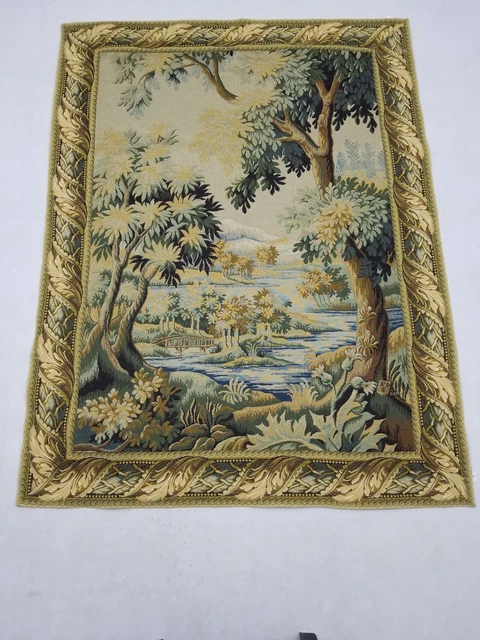 Antique French Verdure Scene Wall Hanging Tapestry 214x162cm