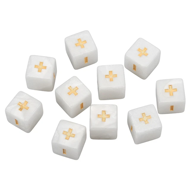 20PCS MATH PLUS Minus Sign Dices 16mm Math Operation Calculation Dice ...
