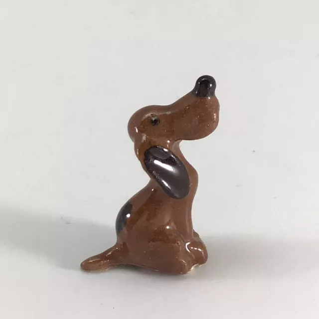 Hagen Renaker Hound Dawg Puppy Dog Sitting Figurine Retired