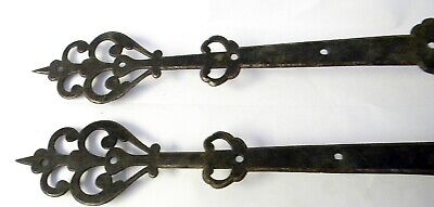 1 Pair 18th Century Offset Strap Hinges ~24 3/4" Long~ 3