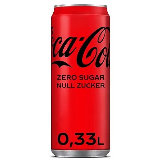 20 x 330 ml Coca-Cola Zero Sugar contenenti caffeina incl. deposito cauzionale di € 5,00 NUOVO MHD 4/24