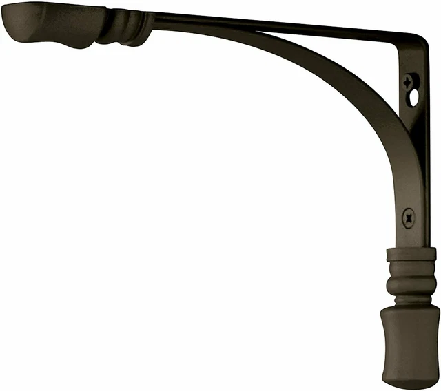 Rubbermaid Decorative Shelf Bracket, 6 by 8-Inch, Aris, Bronze (SET OF 2)