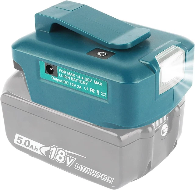 Adattatore Batteria Makita ADP05 Con Luce LED E USB - Per Batterie 14,4V E 18V - Foto 3