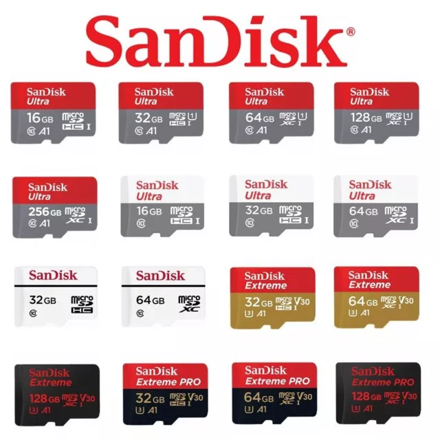 GENUINE SanDisk Ultra Micro SD Card 512GB 256GB 128GB 64GB 32GB Class10 TF Card