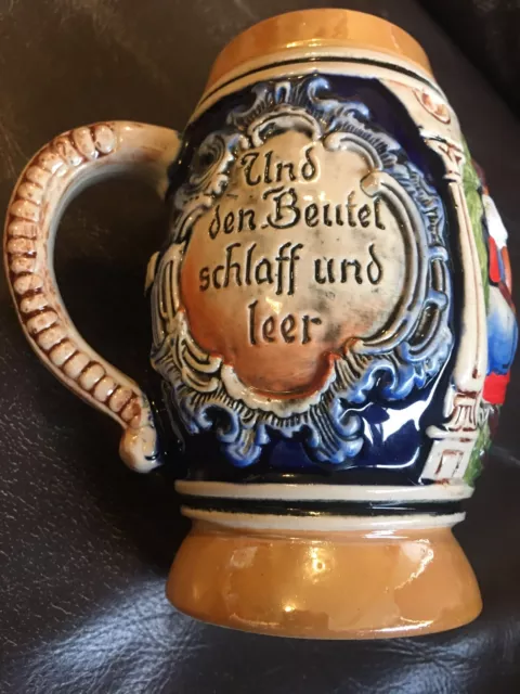 Original West German Beer Stein 13 cm Stamped At Bottom No Lid