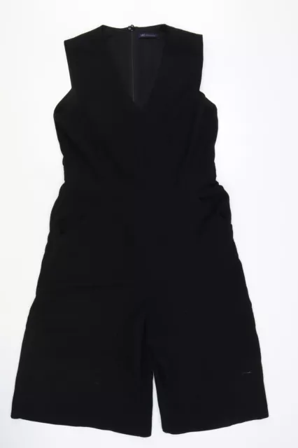 Tuta unica da donna nera poliestere Marks and Spencer taglia 14 cerniera