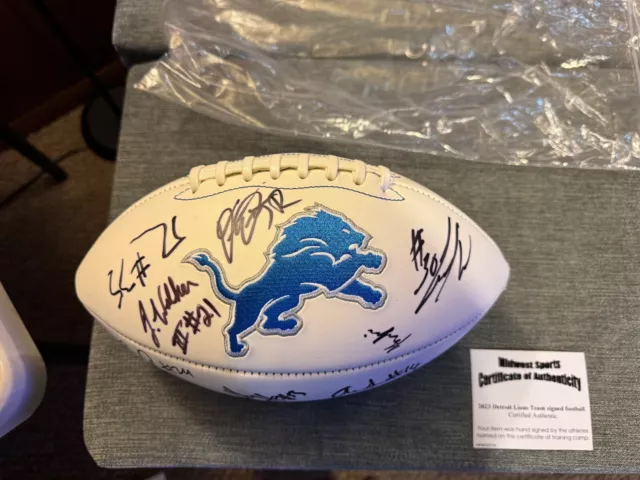 Detroit Lions Signed Team Football Amon-Ra St. Brown Autograph