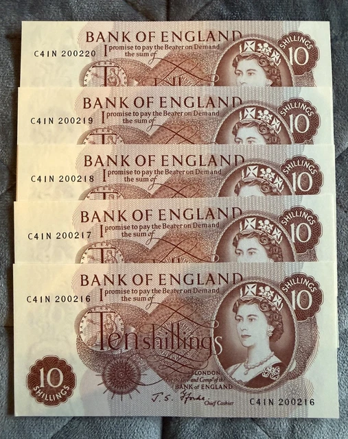 Elizabeth II (1952-2022), English, British, Banknotes, Coins