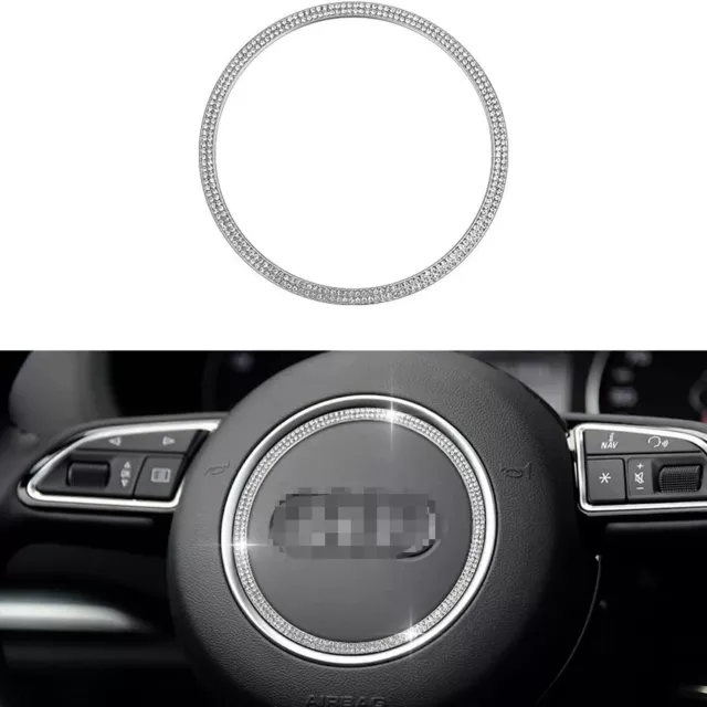 Bling Diamond Steering Wheel Decorative Ring Sticker Fit For Audi A3 Q5 SQ5 A5