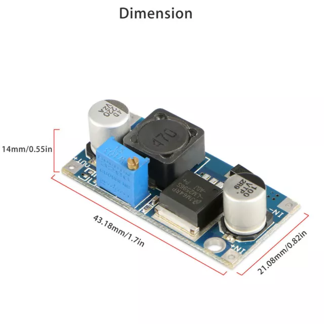 1x 10x LM2596S DC-DC 3A Buck Adjustable Step-down Power Supply Converter Module 3