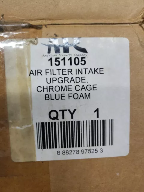 Apc 151105 Air Filter Intake Upgrade Chrome Cage Blue Foam