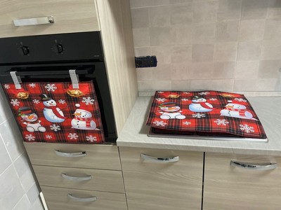 Variante 1 Coprifornello Stampa Digitale Vari Fantasie Cucina Russo Tessuti Copriforno 