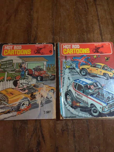 2 HOT ROD Cartoons Magazines Books November & January 1971 Vintage $9. ...