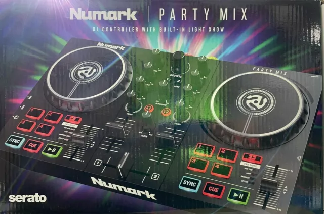 Numark - Party Mix II - DJ Controller with Software Included and Party Lights