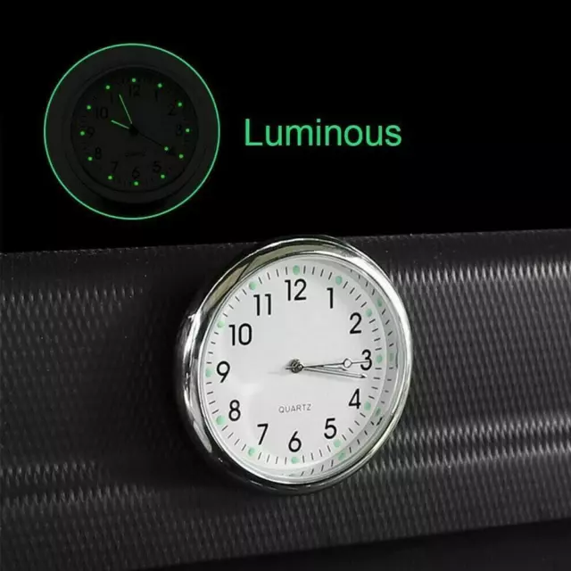 Pocket Small Mini Luminous Quartz Analog Watches Stick-On Clock For Car Boat UK