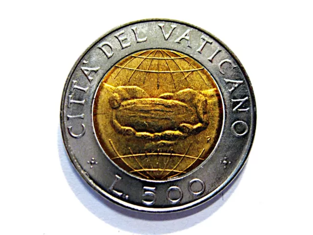 Vatikan  500 Lire  1992   "Johannes Paul II."