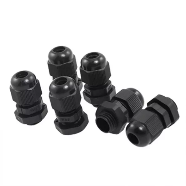 10PCS PG7 Black Plastic Waterproof Connector Gland 3-6.5mm Dia Cable New