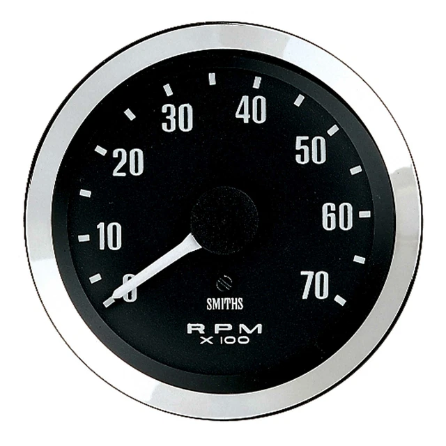SMITHS CLASSIC TACHOMETER / Rev Counter 100mm Diameter / Black Face / 4