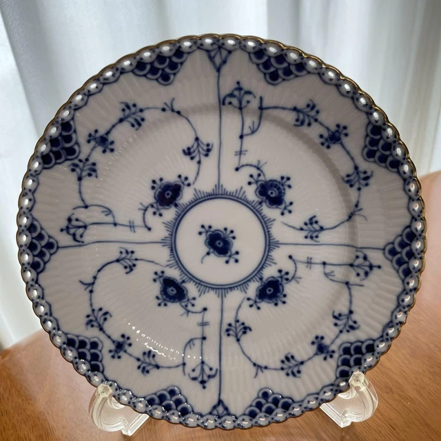 Royal Copenhagen Blue Ted Gold Line Full Lace Plate