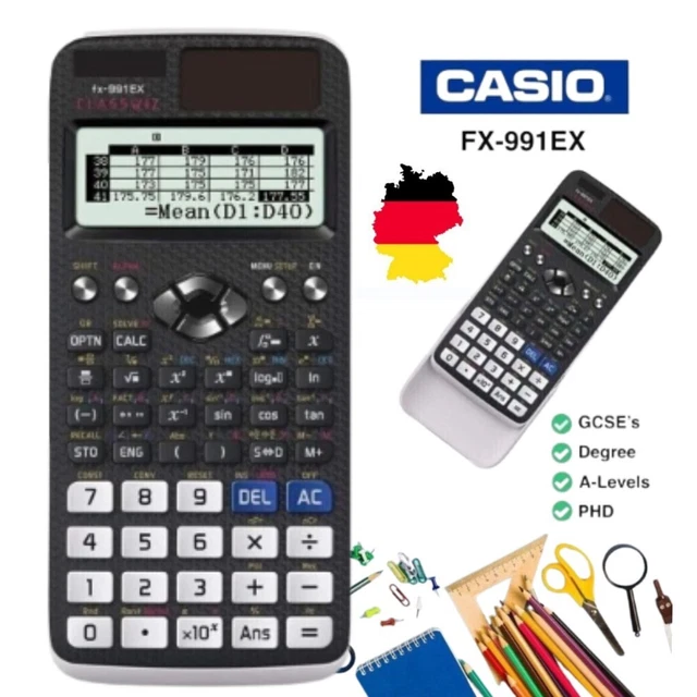 Wissenschaftlicher Taschenrechner FX-991EX - 522 Funktionen, 10+2 Display, Rosa