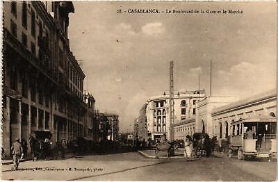 CPA AK MAROC CASABLANCA - Le Boulevard de la Gare et le Marche (93161)