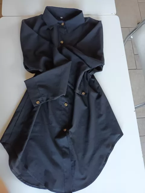CHEMISIER LIQUETTE FEMME ZARA Woman noir avec fine rayure blanche