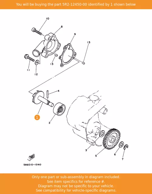 Yamaha Laufradwelle Baugruppe, 5R2-12450-00 Original-Zubehör-Hersteller TZR50 RZ50 DT80LC RD75LC TZ50 TDR50