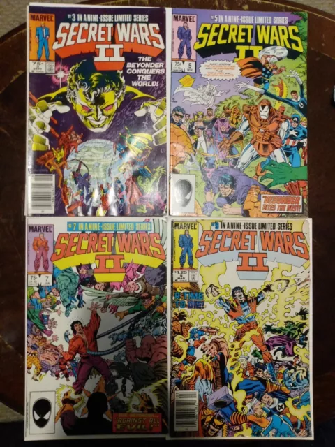 Secret Wars II, Vol. 1, #3, #5, #7, & #9