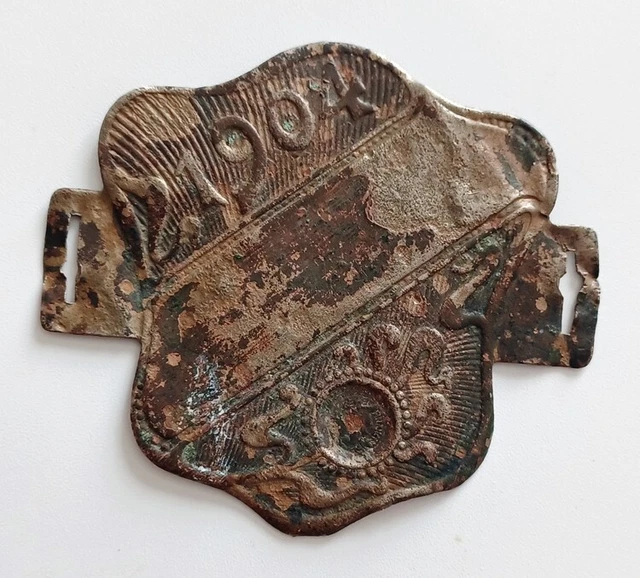 ANCIENNE PLAQUE DE Porte d'entrée en Cuivre ( Solaise Isère) EUR 5,00