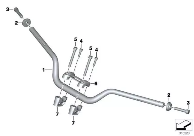 Original BMW 32718538047 - Klemmbock oben K21 2