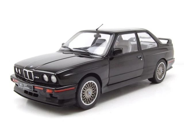 BMW M3 E30 Evo Sport 1990 Noir Maquette de Voiture 1:18 Solido