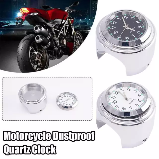 1pcs Motorraduhr Uhr Uhren Clock für Motorrad Lenkeruhr Wasserdicht- F6U0