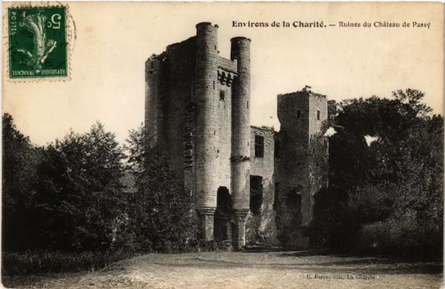 CPA AK Env. de la CHARITÉ - Ruines du Chateau de Passy (456570)