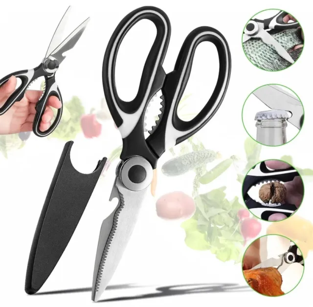 1pc Multifunctional Kitchen Scissors, Stainless Steel Heavy Duty Scissors  For Home Use, Pink Panda Scissor,high-force Chicken Bone Food Scissor