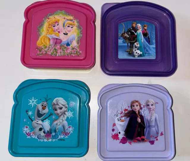 Zak! Designs DISNEY Princess & Frozen Elsa Anna & Olaf Sandwich Holder Lot X4