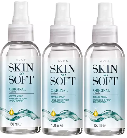 Avon Skin So Soft Original Trockenölspray 150ml 3er Pack