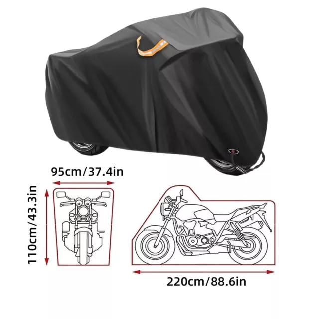 XXL Motorcycle Motorbike Cover Outdoor Scooter Rain Dustproof UV Protector UK 2