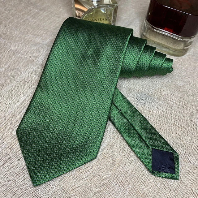 TigerTie stretta cravatta - verde petrol turchese nero argento a pois