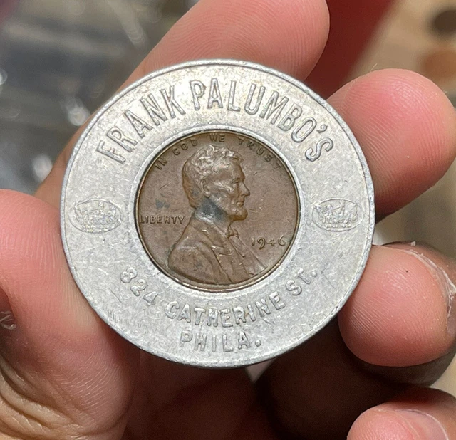 1946 Frank Palumbo’s Lincoln Wheat Penny Lucky Token