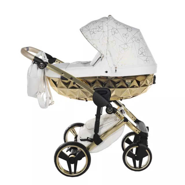 JUNAMA HEART V2 PRAM 2in1 3in1 CARRYCOT + PUSHCHAIR + CAR SEAT + ISOFIX 2