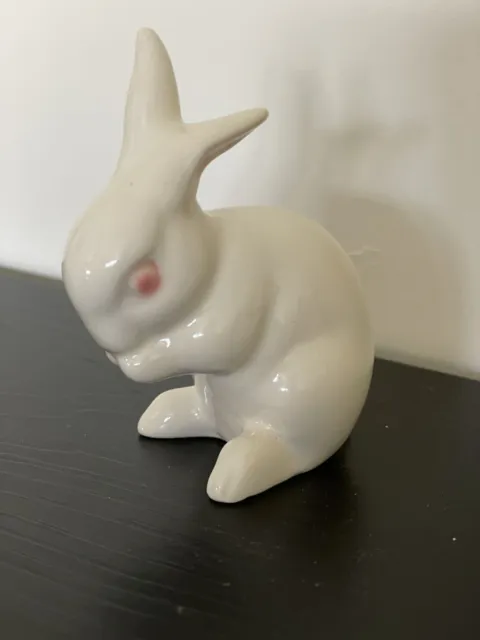 Goebel Vintage White Bunny Rabbit 3" Figurine Porcelain Miniature West Germany