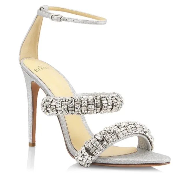 Alexandre Birman Riviera Crystal-Embellished Glitter Sandals