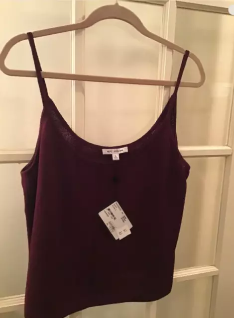 St John Knit Collection Garnet  Tank Top. Large  (21.4.21)