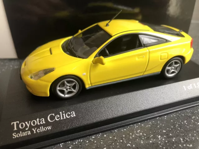 Minichamps 1:43 430 168924 Toyota Celica 2000 in Solara Yellow Ltd 1008 Mint