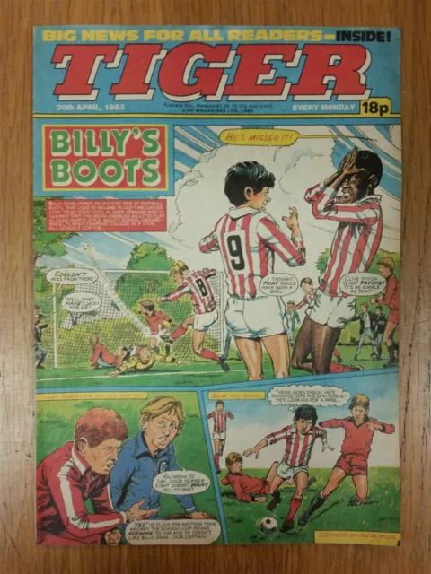 Tiger Billys Boots 30Th April 1983 British Weekly Uk Comic _