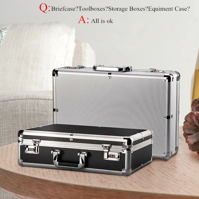 Aluminum Hard Case Gun Case Camera Suitcase Business Briefcase Organize Tool Box