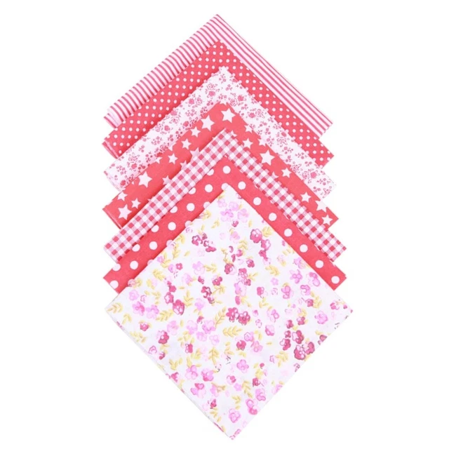 7 PCS DIY Sewing Fabric Squares Cotton Bundle Women's Cloth Sheet