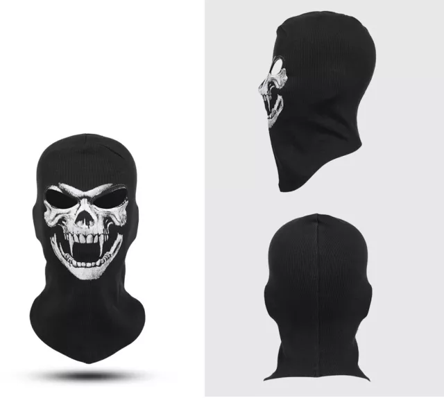 Sturmhaube Maske Totenkopf Schädel Tod Sensenmann Motorrad Biker BMX Halloween